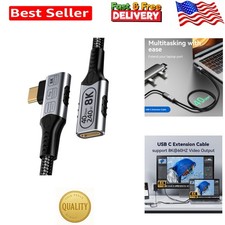 2FT Right Angle USB-C Extension Cable for 40Gbps Data & 240W Charging picture