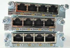 Lot of 3  CISCO VWIC3-4MFT-T1/E1 4-Port T1/E1 Multiflex Voice/WAN Interface Card picture