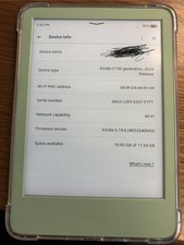 Amazon Kindle 11th Gen 2024 16GB Matcha Green 6” WiFi eBook Reader Tablet picture