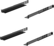2 Pack 1U Universal Rack Mount Rails,4-Post Server Rack Shelf Rail with 20.9