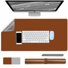 Double-Sided Desk Pad PU Leather Office Desk Mat Mouse Pad for Office Home  picture