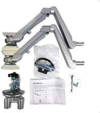 NEW ESI Edge 2 Dual Monitor Arm - Silver - EDGE2-V4-SLV picture