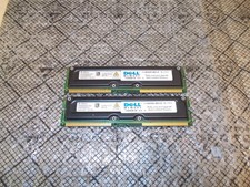 1GB (512MBx2) Dell Infineon 512MB/16 ECC 800-45 800mhz RDram HVYR1825640G-845 picture