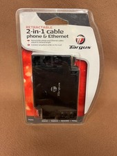 Targus Retractable 2-in-1 Cable Phone & Ethernet - New Factory Sealed picture