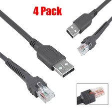 Pkpower 4Pcs USB A Male to RJ45 Cable for Symbol Barcode Scanner LS4278 LS2208 picture