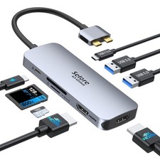 Selore 8-in-2 USB-C Hub MacBook Pro/Air Dual HDMI 4K SD TF PD Dock picture