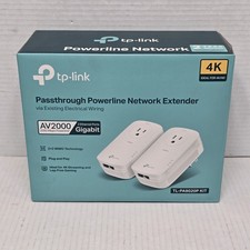 TP-Link TL-PA9020P AV2000 Passthrough Powerline Network Extender Adapter Kit picture