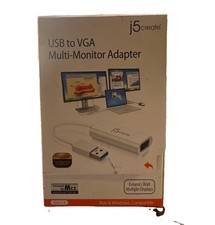 j5create JUA214 USB 3.0 to VGA Adapter 1080p Multi-Monitor White picture
