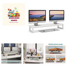 Elegant 39-Inch Dual Monitor Stand Riser for Enhanced Workspace Organization picture