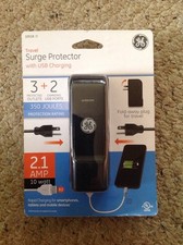 New GE 10516 3 Outlet Travel Surge Protector 350 Joules with USB ports picture