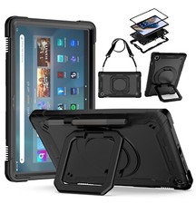 Amazon Fire Max 11 Case (2023) Shockproof 360 Rotating Stand Cover with Strap picture