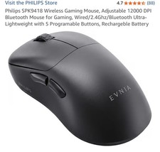 Philips SPK9418 Wireless Gaming Mouse, Adjustable 12000 DPI Bluetooth Mouse picture