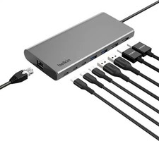 Belkin Universal USB-C 8-in-1 Dual Display Core Hub Dock - INC015BTSGY -OPEN BOX picture