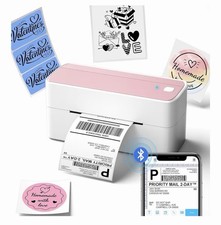 Phomemo 241BT Bluetooth Shipping Label Printer 4x6 | Pink | Brand New Open Box picture