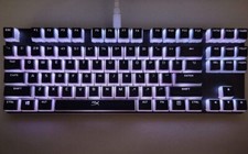 MODDED Glorious GMMK TKL Custom Keyboard w/ HyperX Pudding Keycaps - Black picture