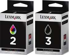 Genuine Lexmark 2 3 2PK Ink Cartridges X Series X2480 X2580 Z Series Z1380 picture