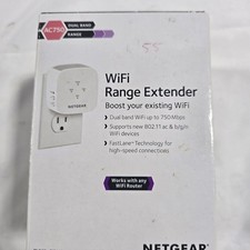 Netgear EX3110 AC750 EX3110-100NAS WiFi Wall Plug Range Extender Signal Booster picture