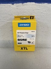 Dymo 1868743 XTL 24mm x 7m All-Purpose Vinyl Black on Clear New picture