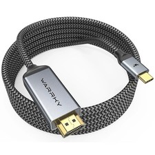Warrky USB C to HDMI Cable 15FT for Home Office 4K@60Hz High-Speed 15FT, Grey picture
