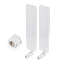 2x Bingfu 4G LTE 9dBi SMA Cellular White Antenna for Wireless CPE Router Hotspot picture