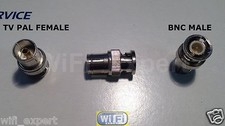 1x Nickel BNC Male jack to IEC PAL DVB-T TV Female plug RF adapter connector USA picture