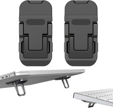 2 Pcs Zinc Alloy Foldable Laptop Stands, Portable Computer Keyboard Riser Feet picture