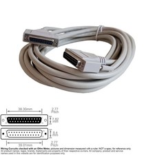 Cable Parallel Serial D-Sub DB25 DB 25 Pin IEEE-1284 Female Male Extension 25FT picture