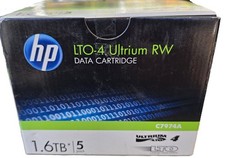 HP C7974A LTO-4 [5 Pack] Ultrium RW 1.6TB Data Cartridge Backup Tape New Sealed picture