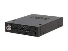 ICY DOCK Full Metal 2 Bay 2.5 SATA/SAS HDD & SSD Hot Swap Mobile Rack Enclosure picture
