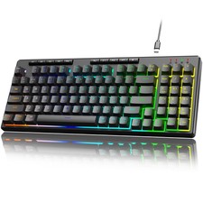 K517 Pro Wired Gaming Keyboard, RGB Backlit, Mechanical Feel 94 Keys Computer... picture