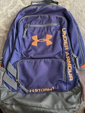 Under Armour Storm 1 Back to SCHOOL BACKPACK  Sports Laptop Pockets Navy Orange picture