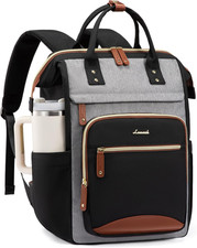 LOVEVOOK Laptop Backpack for Women Work Bag with Large Capacity Cup Side Pocket, picture