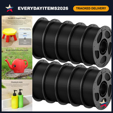 1.75mm PETG Filament 10KG Black - High-Quality, Reusable 3D Printing Spool picture