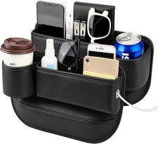 2PCS Car Seat Gap Filler Organizer Storage Box Cup Holder Left Right Universal picture