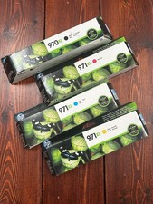 4pk Genuine HP 970XL Black & 971XL Color Cyan Yellow Magenta NEW SEALED picture
