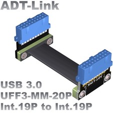 ADT-Link USB3.0 Interface Expansion Cable 19P/20P Motherboard Front Rear Corner picture