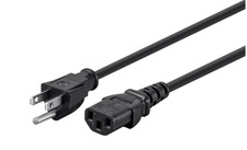 Monoprice 3-Prong Power Cord - 10ft - Black (6-Pack) NEMA 5-15P to IEC 60320 C13 picture