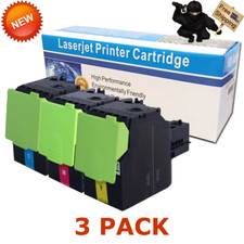 3 PK Cyan Magenta Yellow Color Toner Set For Lexmark C544X1CG C544X1MG C544X1YG picture