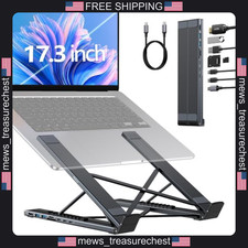 Laptop Stand with Docking Station 8-in-1 USB-C Hub for 10-17 inch Laptops picture