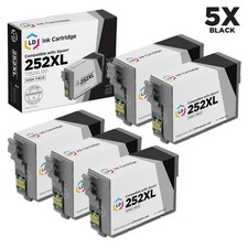 LD 5PK Reman Cartridges for Epson Ink 252XL 252 XL T252XL120 WF-3620 Black picture