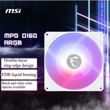 NEW MSL-MPG D160 ARGB White FDB Bearing Dual Helix Forward Curved Blade Fan picture