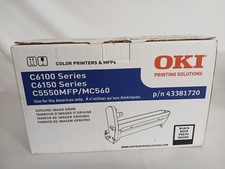 OKI 43381720 Black Image Drum Unit Genuine C6100 C6150 C5550MFP MC560 LOT OF 2 picture