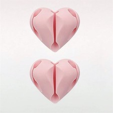 2PCS Heart Shape Cable Winder Organizer USB Charging Wire Clips Holder picture