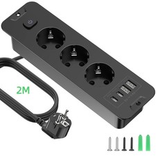7 In 1 Ultra Thin Embedded Socket With Switch 2USB A+2USB C 20W Fast Charging picture