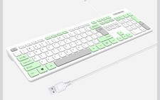 Wired USB Keyboard Wired Computer Keyboard Durable Ultra-Slim Wired Computer ... picture