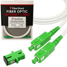 3 Ft / 1M SC/APC to SC/APC Fiber Optic Patch Cable - White - FTTH Home Fiber Int picture