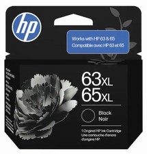 New HP 63XL 65XL High Yield Black Original Ink Cartridge B7RT5AN OEM EXP 12/27 picture