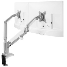 VIVO Space Saving Dual 17 to 32 inch Pneumatic Spring Arms, Aluminum Clamp-on... picture
