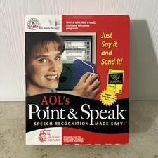 Vintage AOL Point And Speak PC Software W/Mic NEW Speak Naturally Dictation  picture