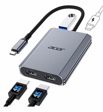 Acer USB-C to Dual HDMI Adapter Hub w/ USB 3.0 Powered 4 in 1 HDMI picture